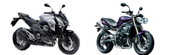 Z800e y Street triple (en su versión morada, que cada uno opine lo que quiera)