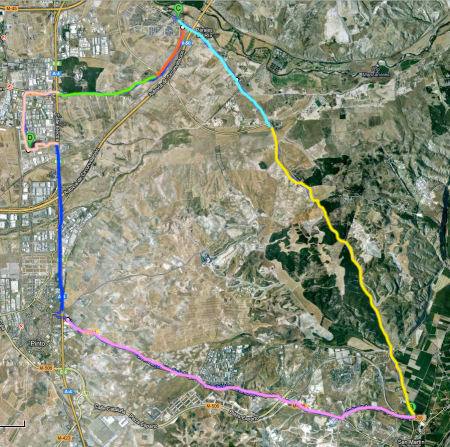 El recorrido, perfecto que he decorado con con colorines para que os quede más claro