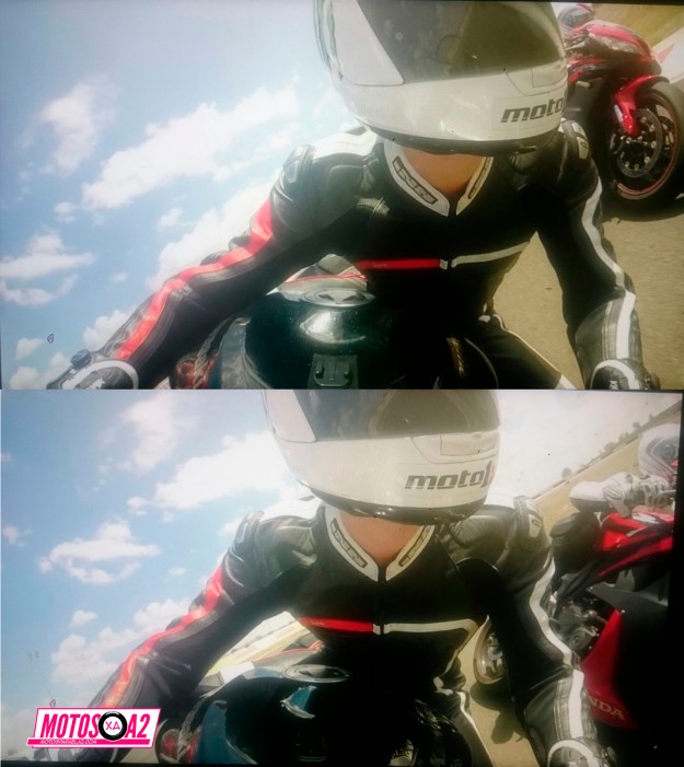 Instantánea capatada por el gran Nacho Aróstegui en Albacete. No intentéis hacer esto en casa. Es un gran piloto y admitió que me metiera por el hueco interior en la eterna curva a izquierdas de Albacete. Tuvimos un precioso duelo: CBR600RR Vs Kawasaki ZX10R -la tiene preciosa-